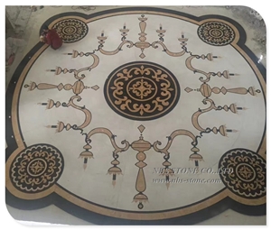 Marble Stone Waterjet Round Medallion Pattern