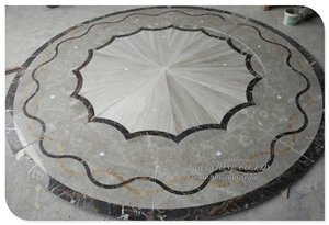 Marble Stone Waterjet Round Medallion Pattern