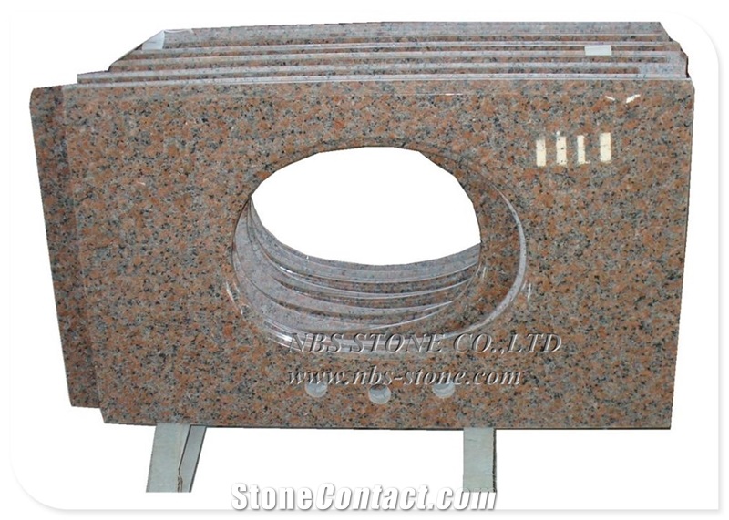 Natural Granite Bathroom Vanity Top Prefab Granite