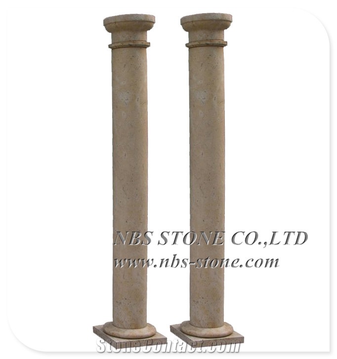 Natural Stone Capital Marble Roman Column