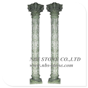 Natural Stone Capital Marble Roman Column