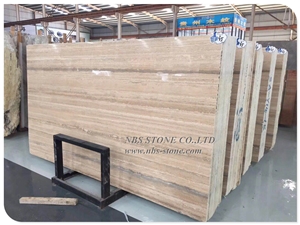 Sliver Grey Travertine Slab for Sale Walling Tile