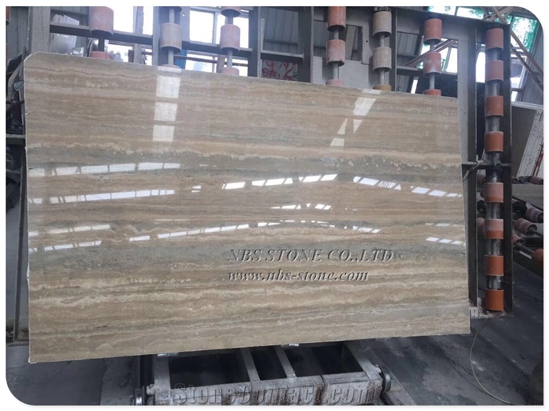Sliver Grey Travertine Slab for Sale Walling Tile