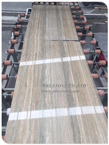 Sliver Grey Travertine Slab for Sale Walling Tile