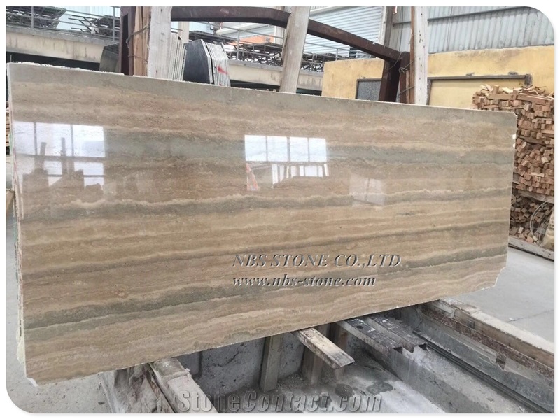 Sliver Grey Travertine Slab for Sale Walling Tile