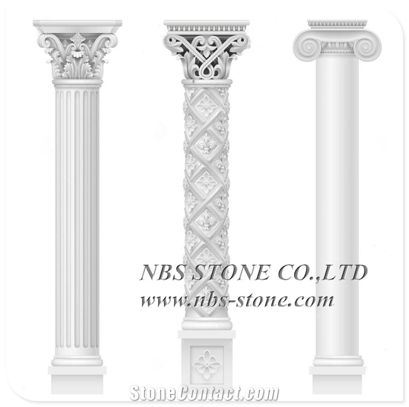 Stone Material Classic Roman Pillars Column