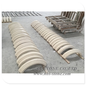 Yellow Natural Marble Stone Roman Hollow