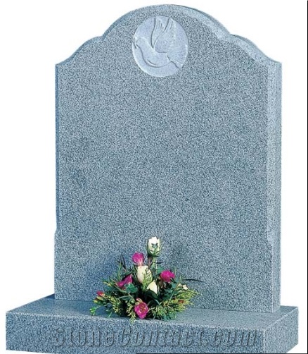 Sesame Grey Granite Upright Headstone