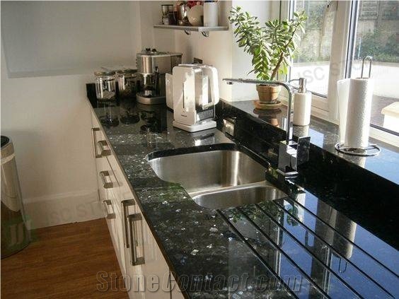 Emerald Pearl Granite Countertop Prefab Kitchen Top