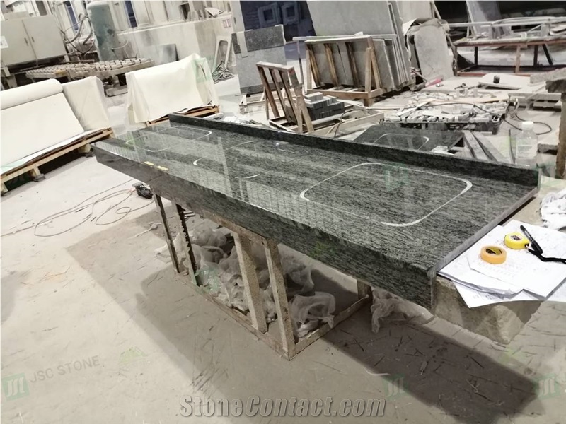 Olive Green Granite Kitchen Countertop