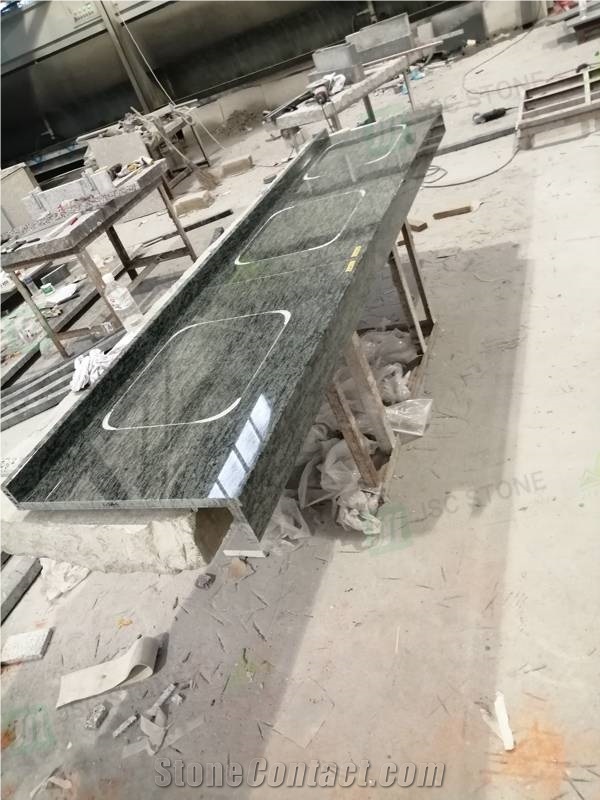 Olive Green Granite Kitchen Countertop