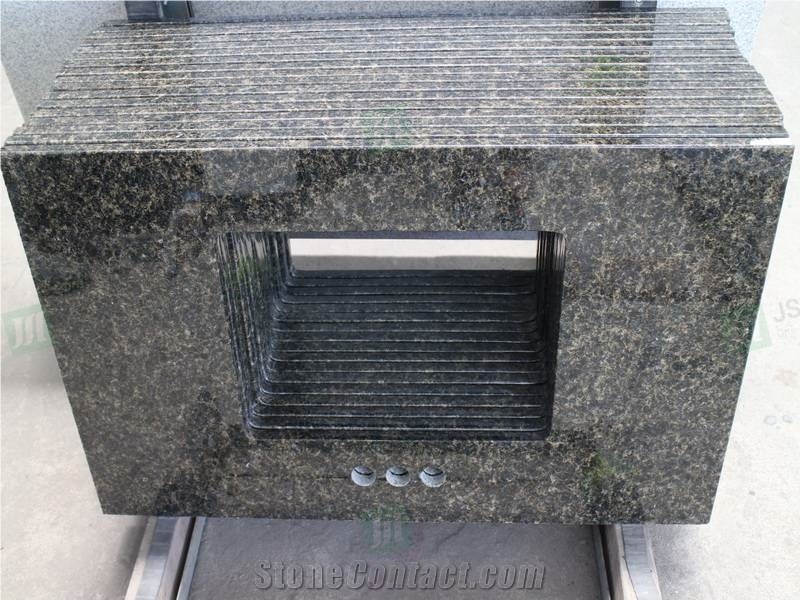 Verde Ubatuba Granite Prefab Countertops