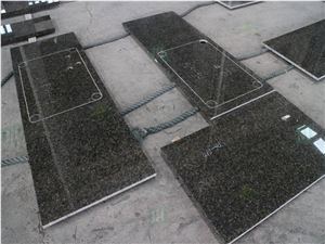 Verde Ubatuba Granite Prefab Countertops
