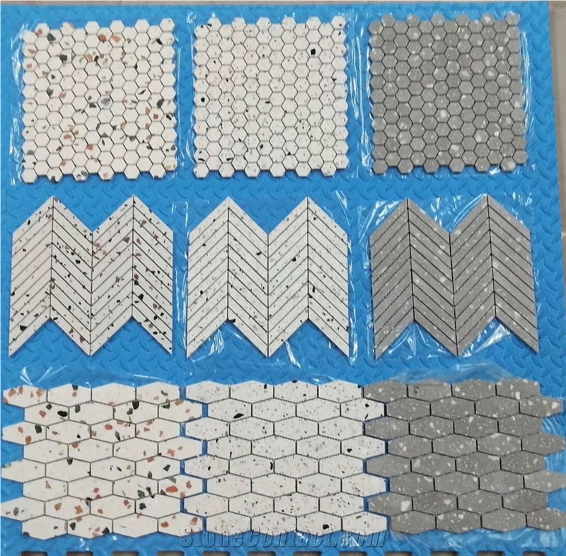White/Black/Beige/Retro Quartz Stone Mosaic