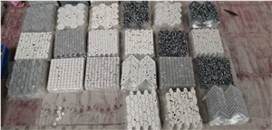 White/Black/Beige/Retro Quartz Stone Mosaic
