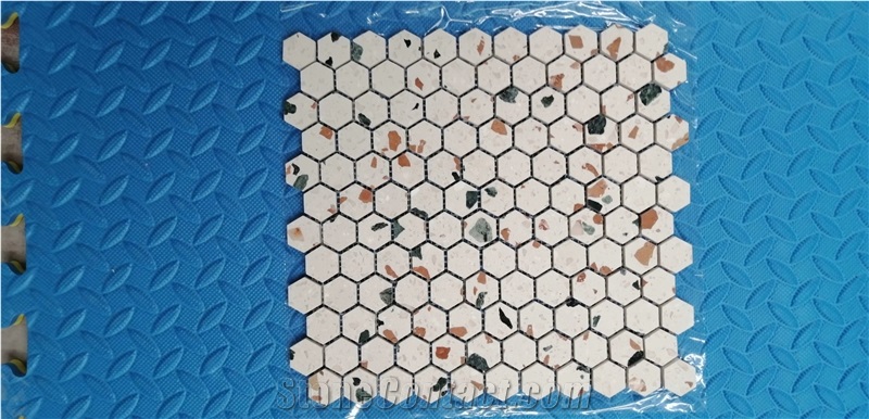 White/Black/Beige/Retro Quartz Stone Mosaic