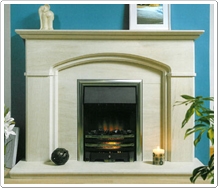 Baleal Fireplace, Beige Limestone Fireplace