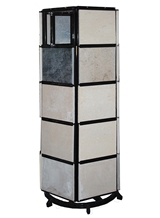 Marble Quartz Stone Spin Display Tower Stand