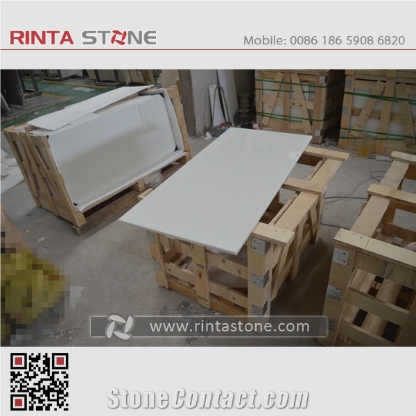 Nano White Glass Slabs Crystallized