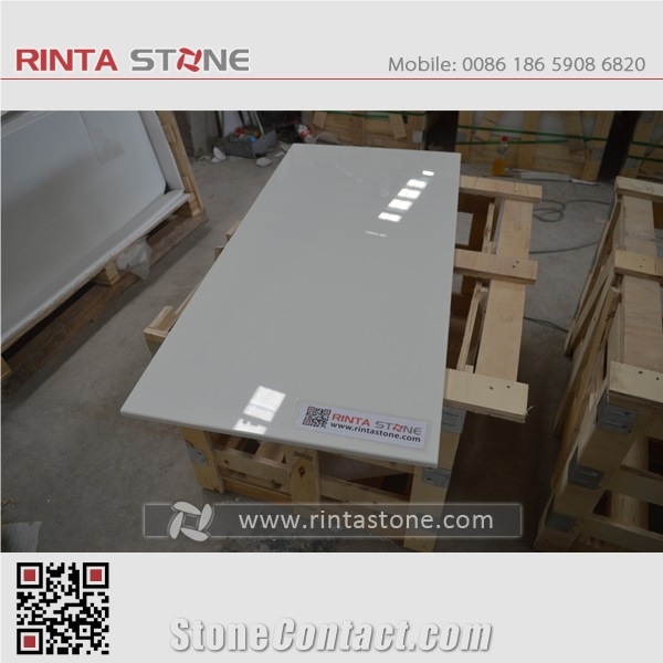Nano White Glass Slabs Crystallized