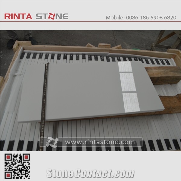Nano White Glass Slabs Crystallized