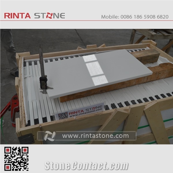 Nano White Glass Slabs Crystallized