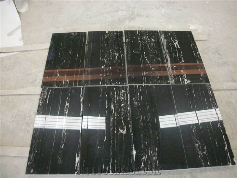 Portoro Silver Dragon Marble Slab Tile Home Decor