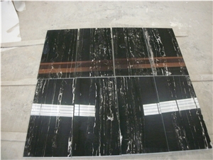 Portoro Silver Dragon Marble Slab Tile Home Decor