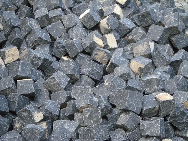 Grey Basalt Landscaping Stones,Cobblestone, Cube Stone for Drive Way, Walkway