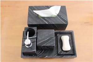 Ancient Wood Marble Bath Accessories Sets