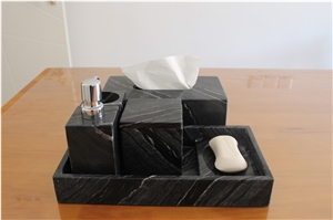 Ancient Wood Marble Bath Accessories Sets