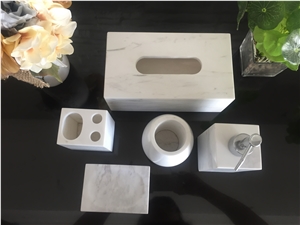 White Marble Bathroom Sets Toothbrush Holders