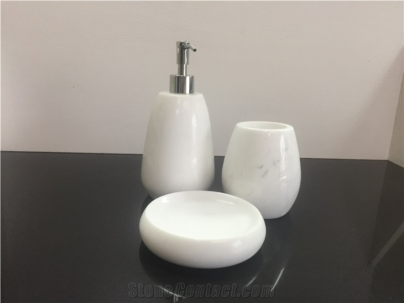 White Marble Bathroom Sets Toothbrush Holders