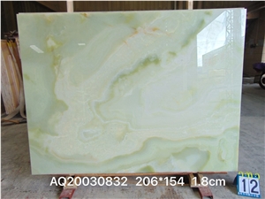 Afghan Dark Green Onyx Polished Tiles & Big Slabs
