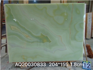 Afghanistan Light Green Onxy Polished Big Slabs