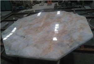 Afghanistan White Onyx Honed Coffee Table Tops