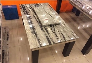 Black And Grey Onyx Polished Rectangle Coffee Table Tops