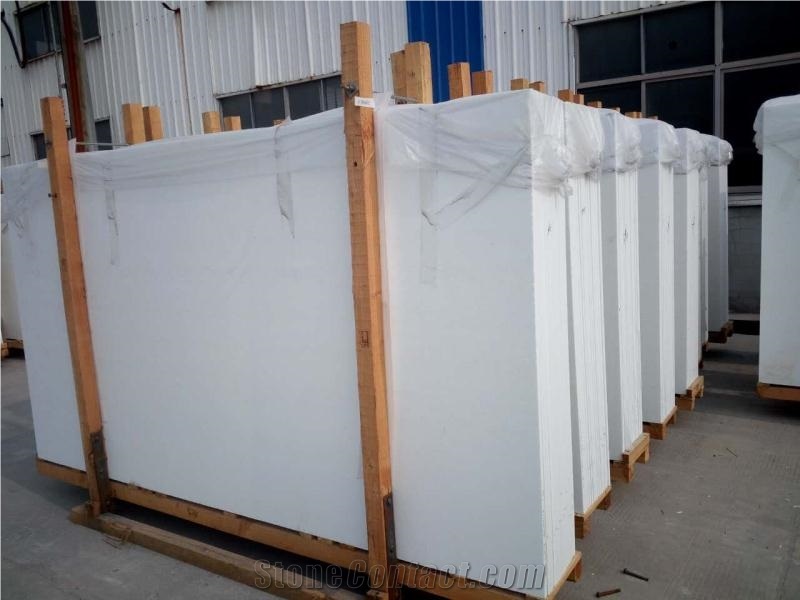 China Nano Stone Slabs Crystallized White Polished
