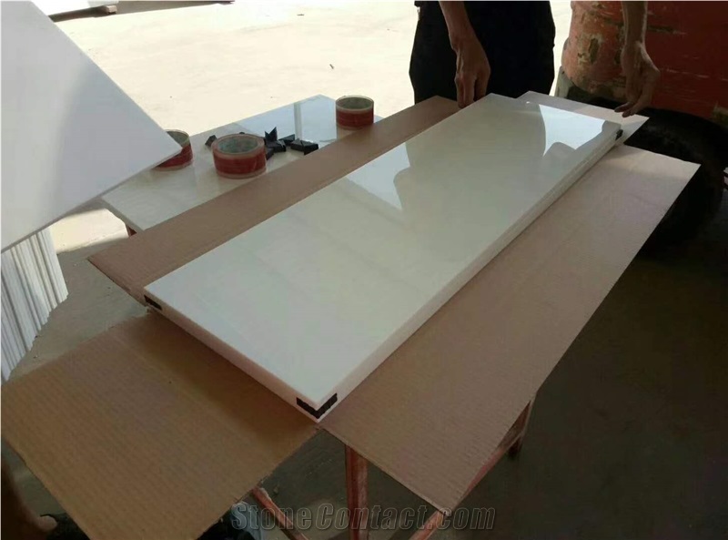China Nano Stone Slabs Crystallized White Polished