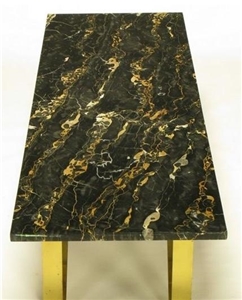 Chinese Nero Portoro Marble Dining Table Tops