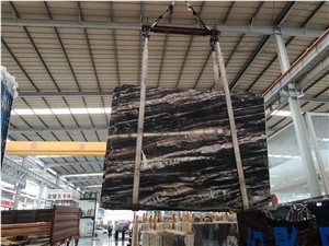 China Phantom Black Marble Slabs-Polished
