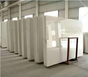 Crystal White Nano Stone Slabs Crystallized Polished