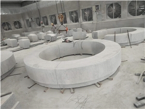 G603 Hubei Grey Granite Bush Hammered Tree Pool