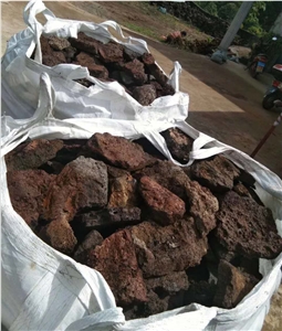 Hainan Red Basalt Lavastone Natural Rocks