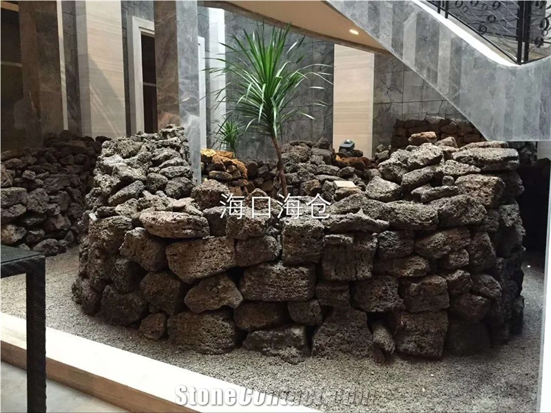 Hainan Red Basalt Lavastone Natural Rocks