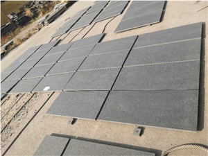 Hebei Black G694 Granite Flamed Floor Covering