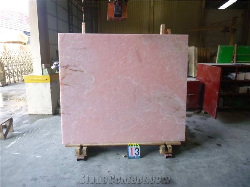 Iran Pink Onyx Polished Big Slabs & Wall Cladding