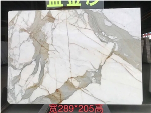 Hot Sale Italy Calacatta Gold Marble Slabs-Polished