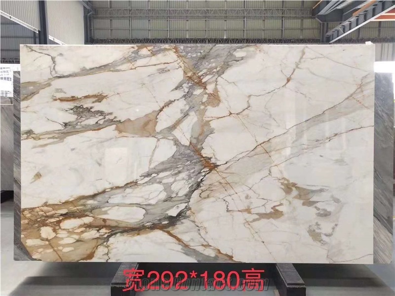 Hot Sale Italy Calacatta Gold Marble Slabs-Polished