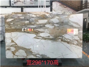 Hot Sale Italy Calacatta Gold Marble Slabs-Polished